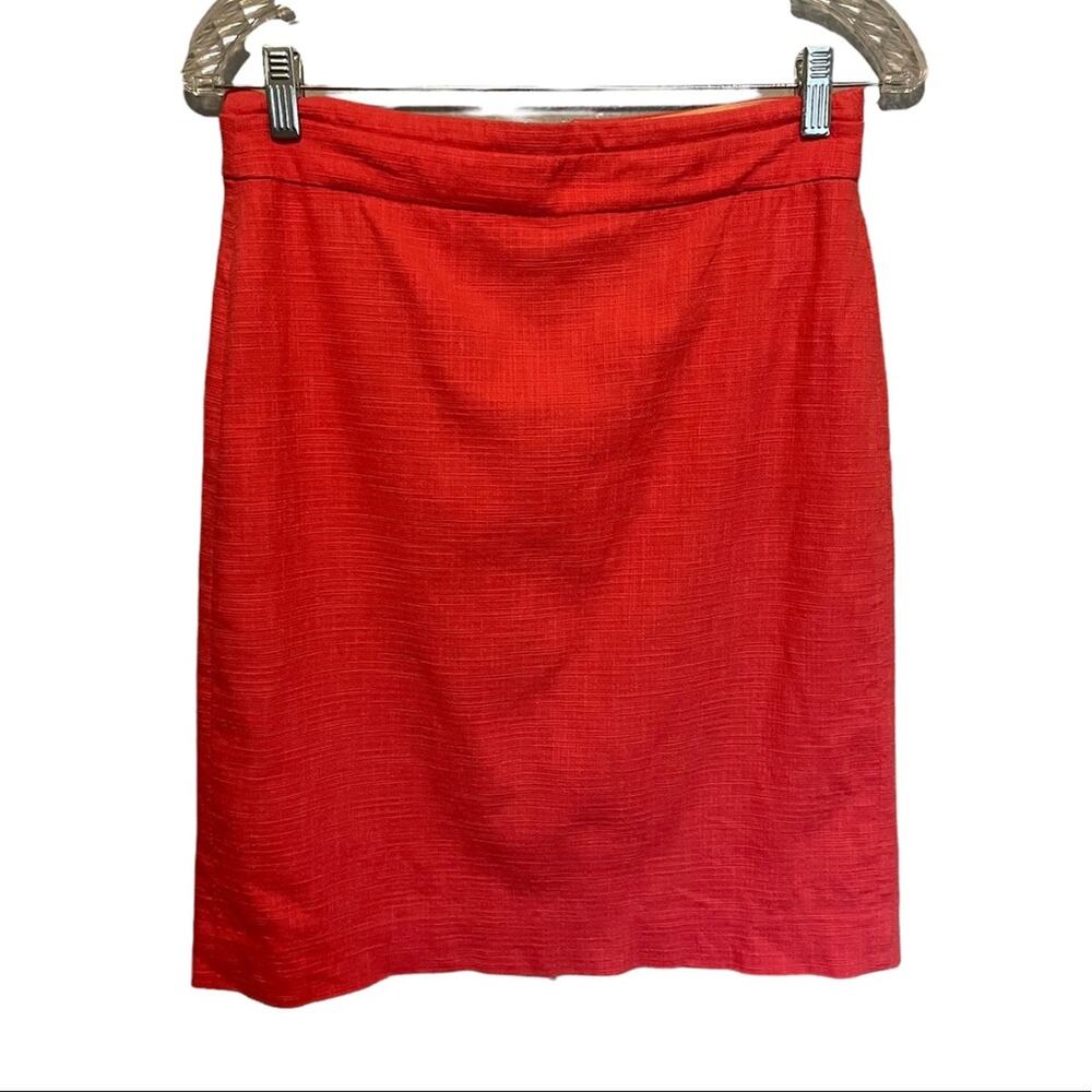 J. Crew Coral Pink Cotton Pencil Skirt Size 0
